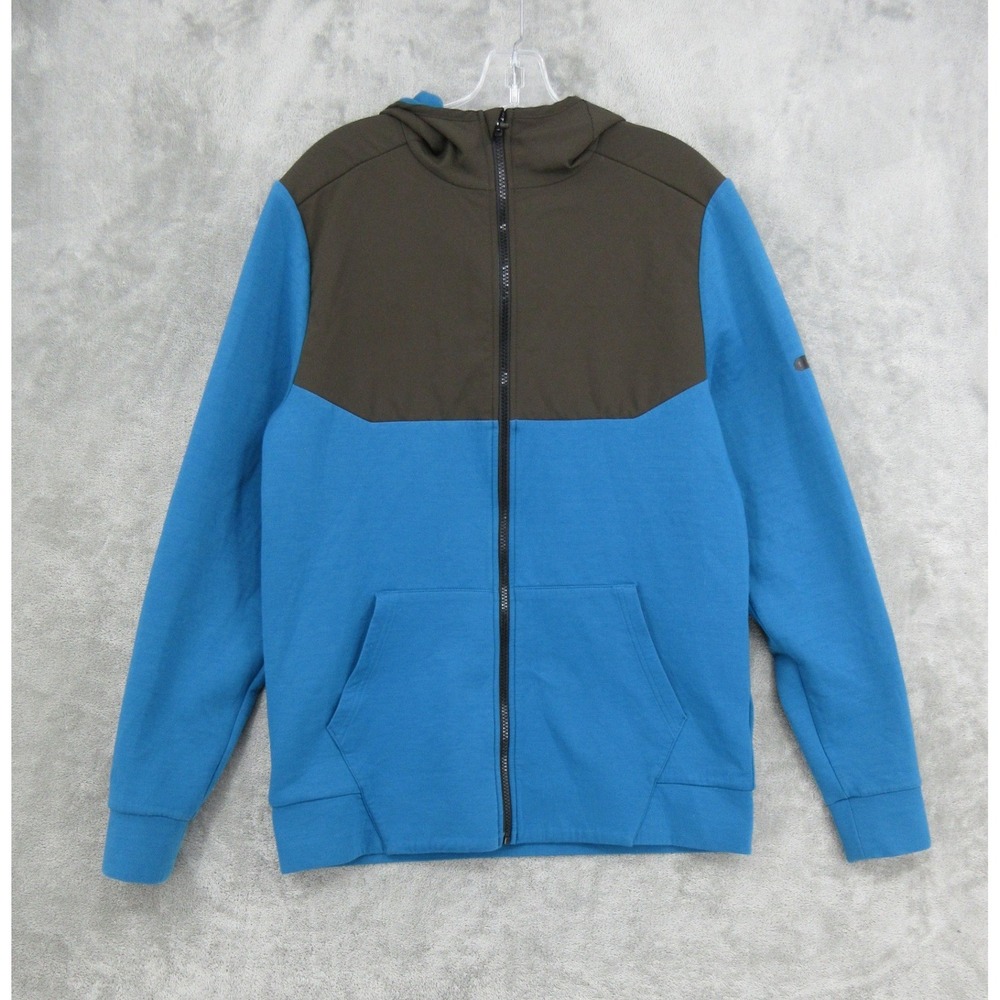 Under Armour Hoodie Mens Size M Blue Brown Full Zip Athletic Hooded Outdoor